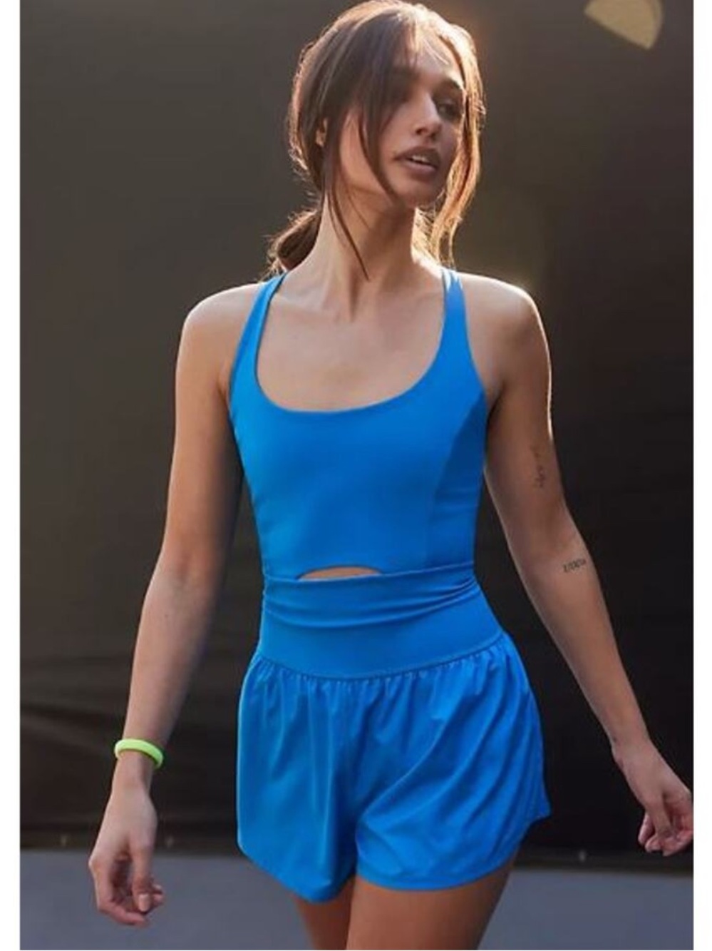 Free People Movement | Blue Running One Piece Righteous Runsie